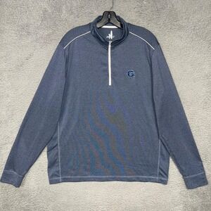 Johnny-O x Georgetown Hoyas Sweater Men's Size L Blue ¼ Zip Pullover Sweatshirt